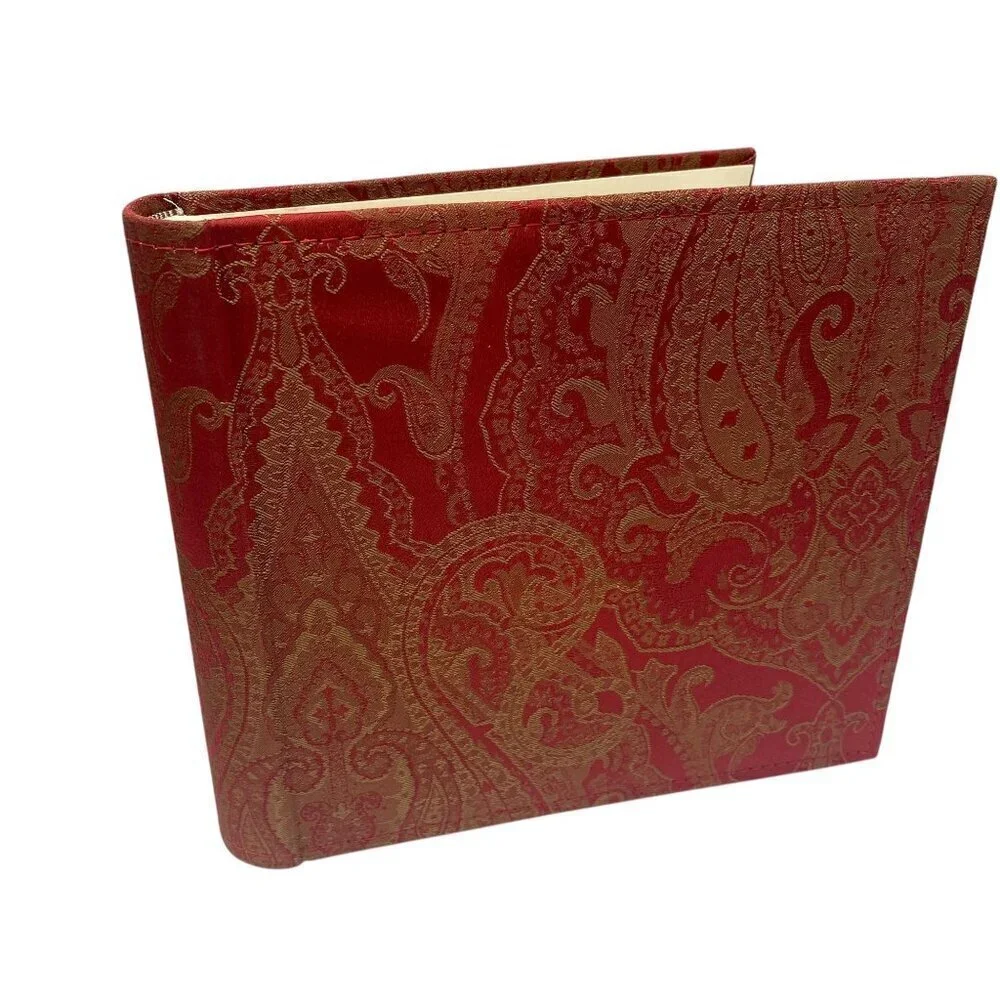 Luxury Photo Album Red Damask Fabric Holds 200 Photos 2 Up by Hom